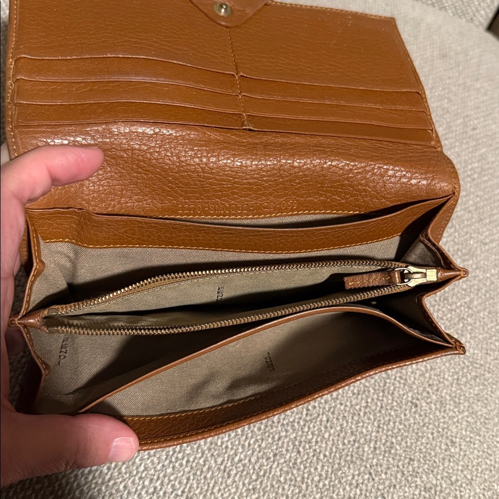 Authentic Fendi Brown Charm Zucchino Canvas Wallet - Picture 10 of 16
